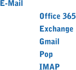 E-Mail Office 365 Exchange Gmail Pop IMAP